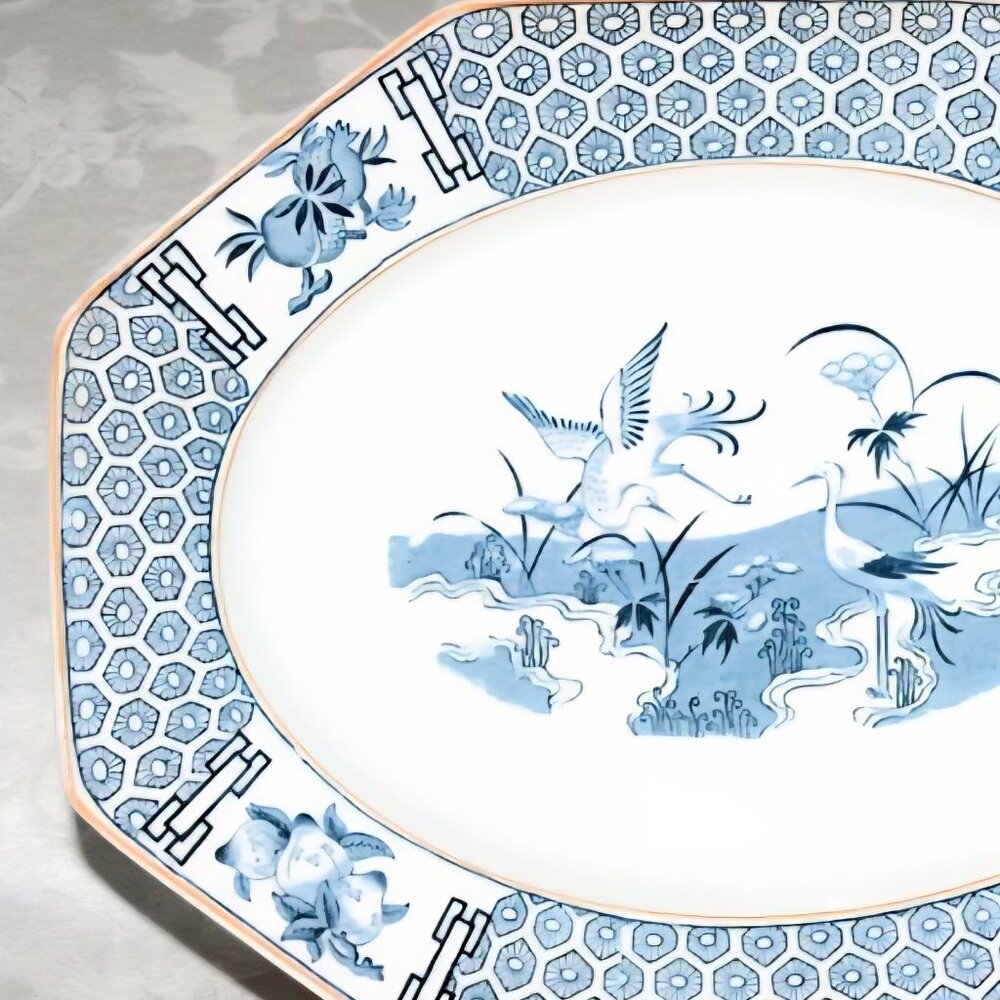 Blue And White Johnson Bros Geneva Serving Platter | Vintage Geneva Patter - Picture 3 of 15
